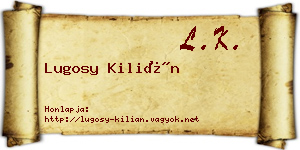 Lugosy Kilián névjegykártya